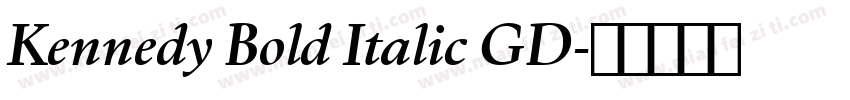 Kennedy Bold Italic GD字体转换